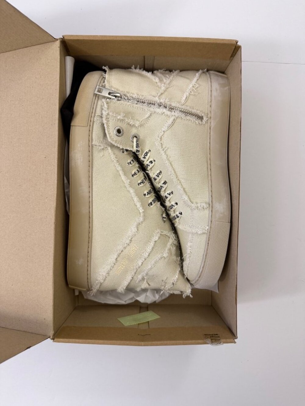 NWB Zadig & Voltaire High Flash Canvas High Top Sneakers Flash Size 41 - Picture 3 of 7